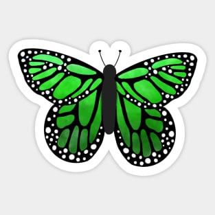 Green butterfly Sticker